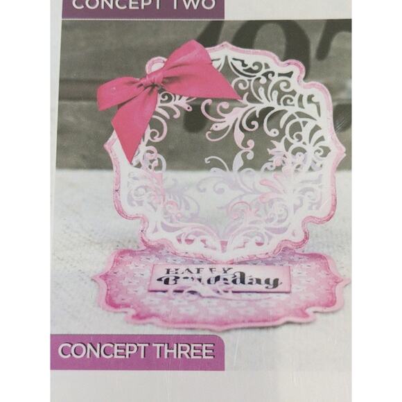 Swirl Easel 7pc Metal Die Set Die'Sire Crafter Companion Create a Card New Diy - Picture 4 of 6